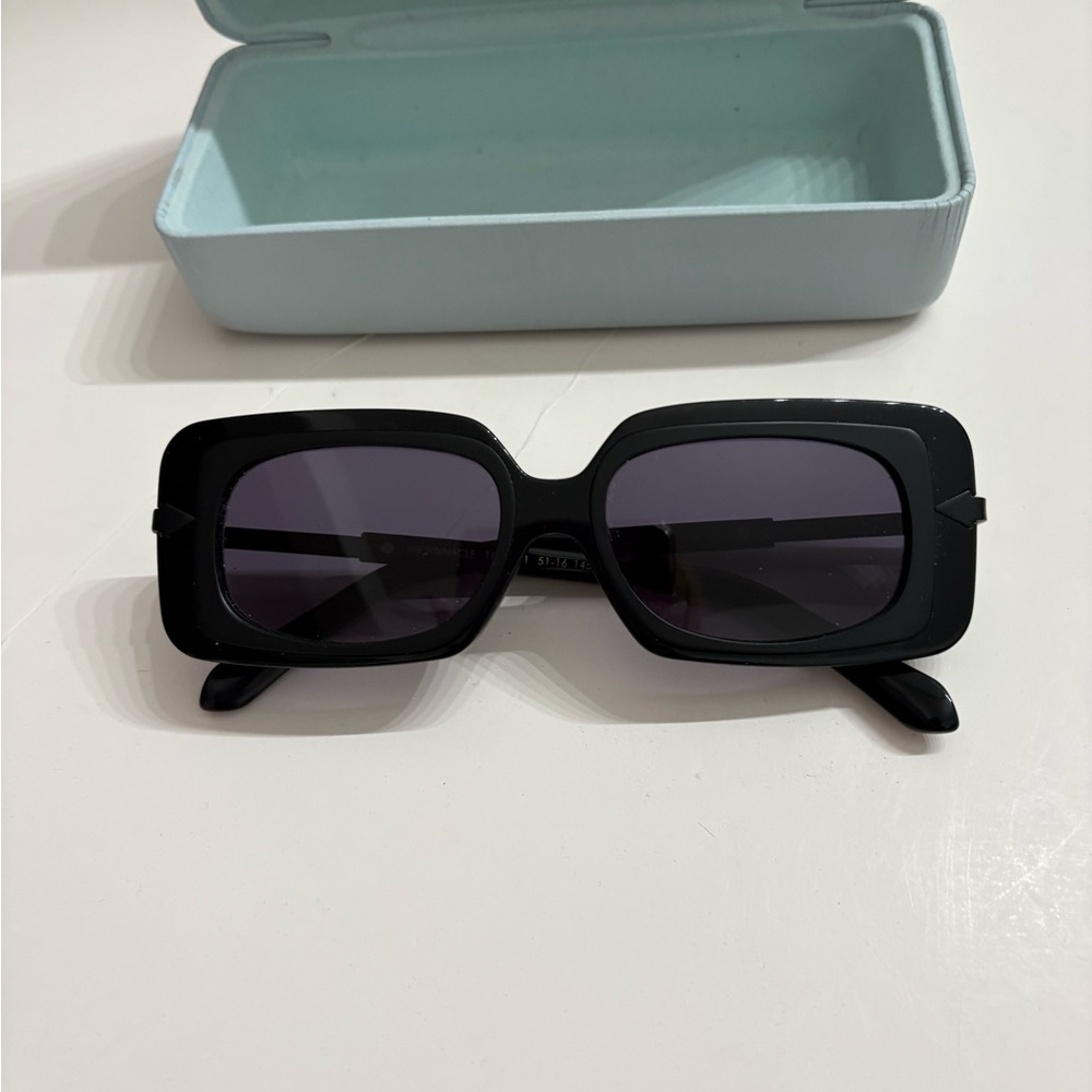 Karen Walker Black Rectangular Sunglasses - image 1